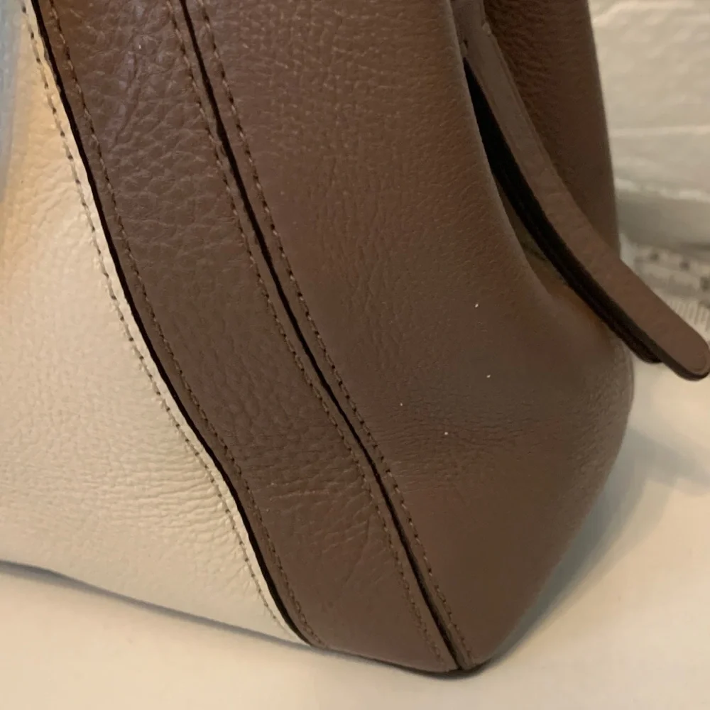 kate spade Two-Tone Cream and Brown Satchel